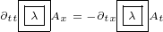   |--|      |--|
∂tt|λ-Ax = -∂tx|λ-At
  ----      ----
