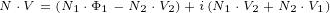 N⋅V = (N1 ⋅Φ1- N2⋅V2)+ i(N1⋅V2+N2⋅V1)
